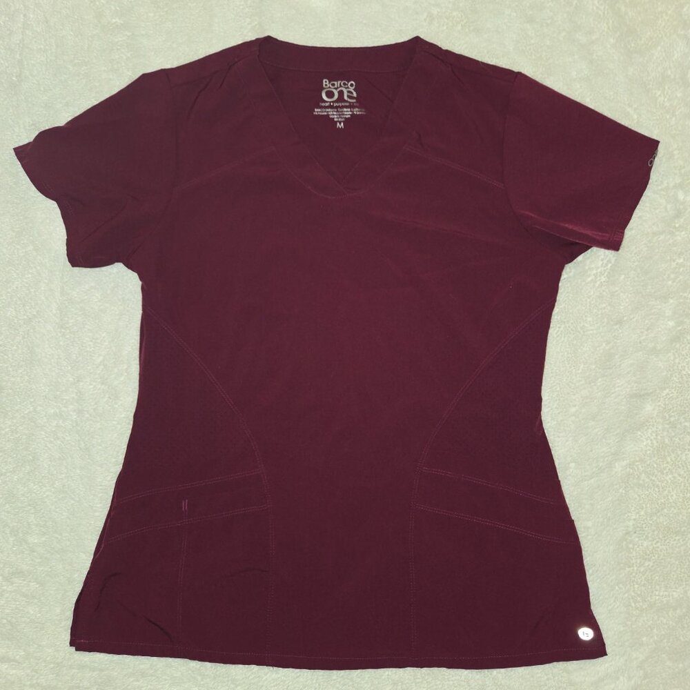 Barco One Scrub Top Wine – Size Medium